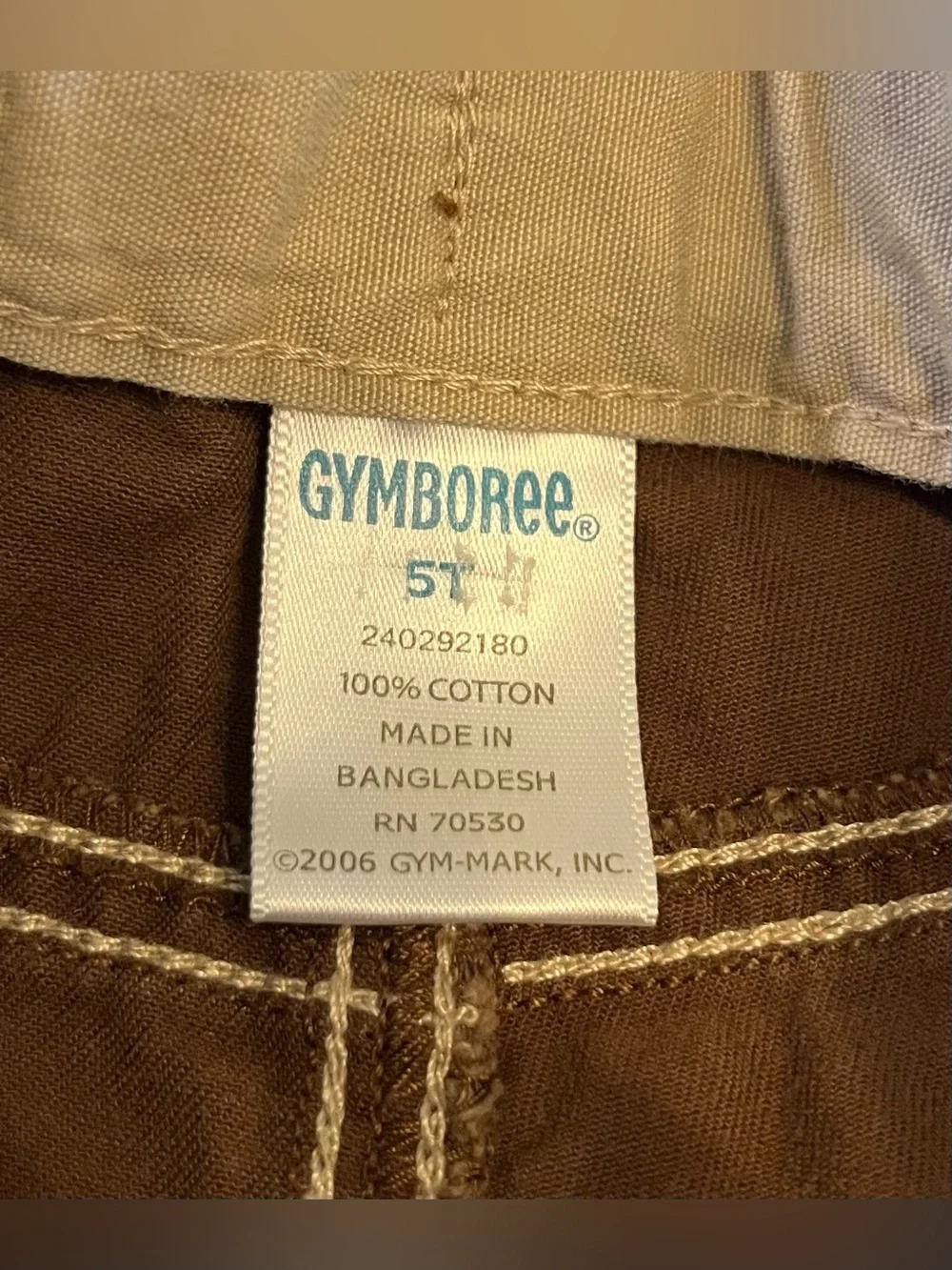 Gymboree Fall Winter Set Outfit Plaid Flannel Shirt & Cargo Pants Boy’s 5T